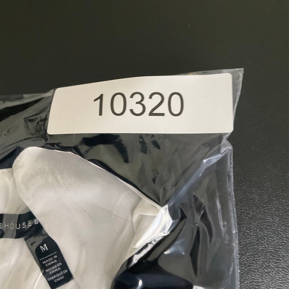 WHBM Black White Colorblock Kimono Sleeve Layered Blouse Sz M Travel Cruise NEW - Picture 10 of 10